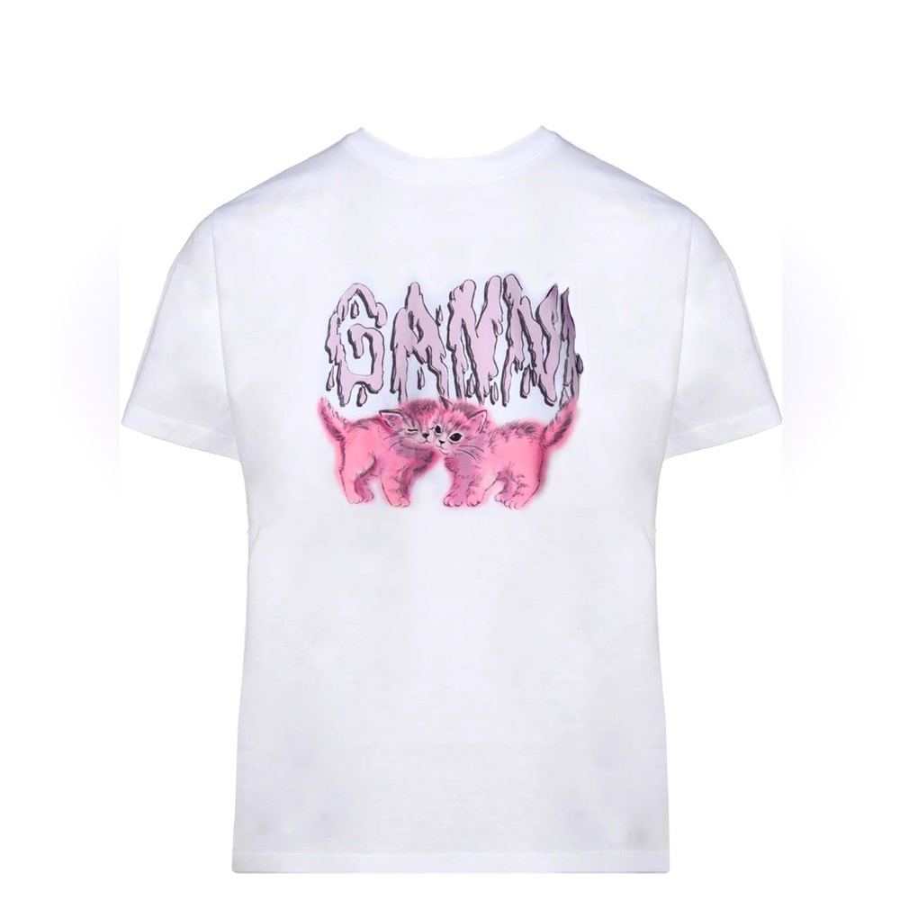Brand new Ganni cats tee size Small